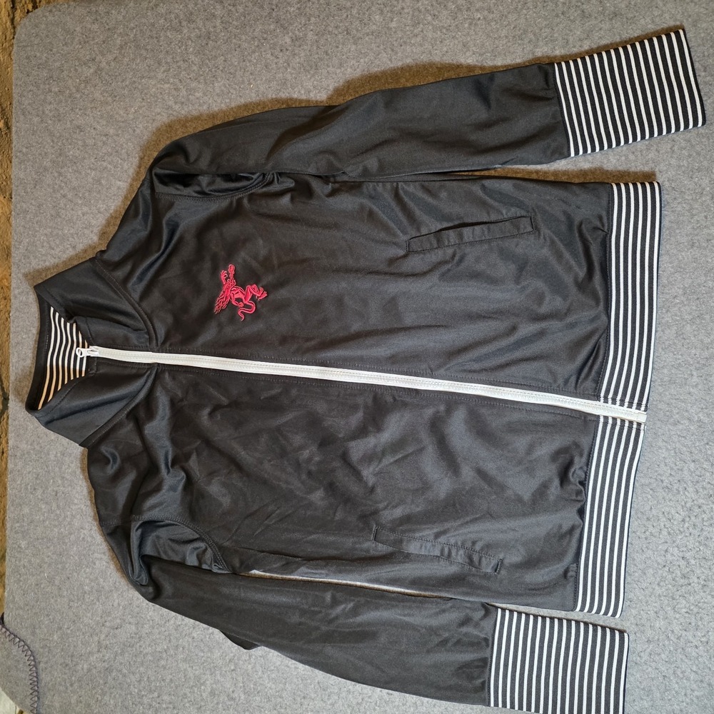 J. America Fireball Cinnamon Whiskey branded full-zip women's track jacket M 848